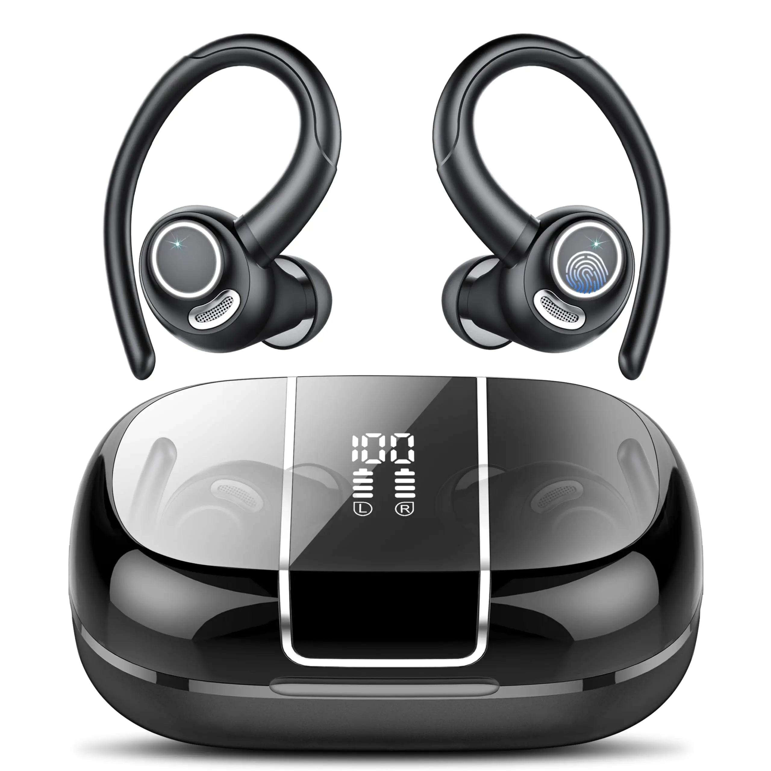 Headphones Wireless Earbuds Sport , 48H Wireless Earphones with HD Mic, IP7 Waterproof Earbud for Sports/Running/Workout. Black United States S55db024586fe4cdf80217d10a600da6eG Amrit Store